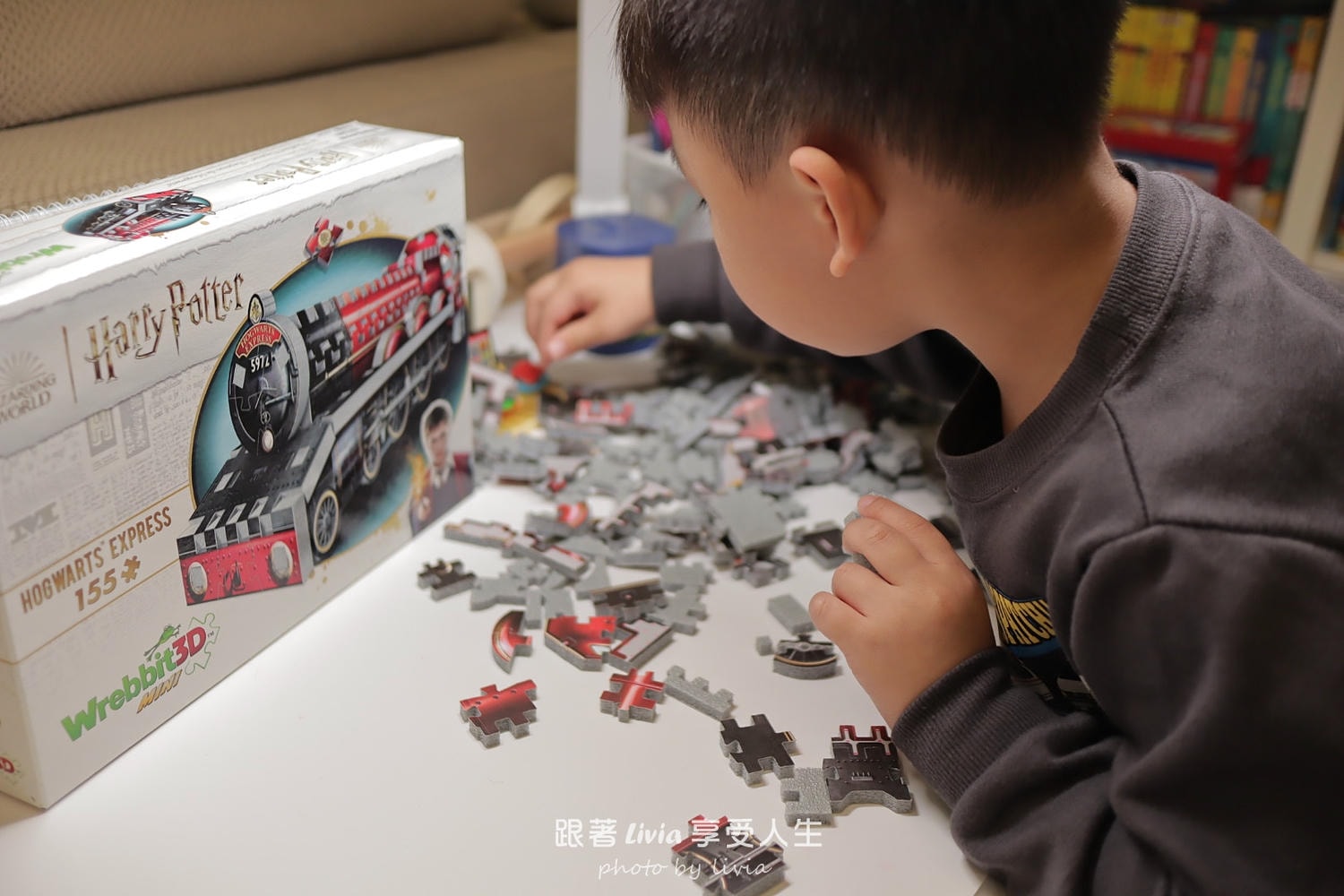 一片一片拼出魔法世界｜好森 Ho Sng × Wrebbit 3D 哈利波特霍格華茲特快車立體拼圖開箱推薦